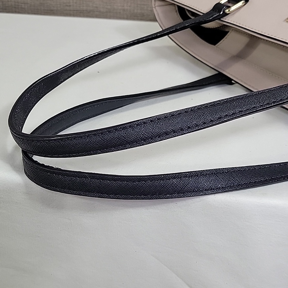 Kate Spade 2-Tone Saffiano Leather Black and Cream Women's Tote Bag - Picture 5 of 13